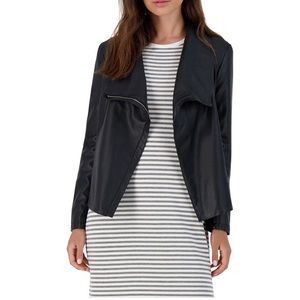 Steve Madden BB Dakota Up to Speed Faux Leather Moto Jacket size Small NWT